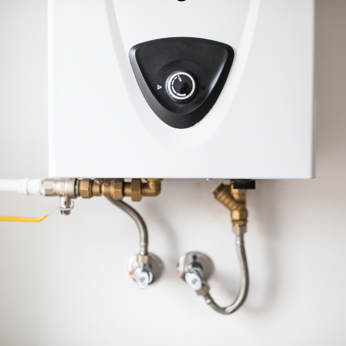 tankless water heater installed